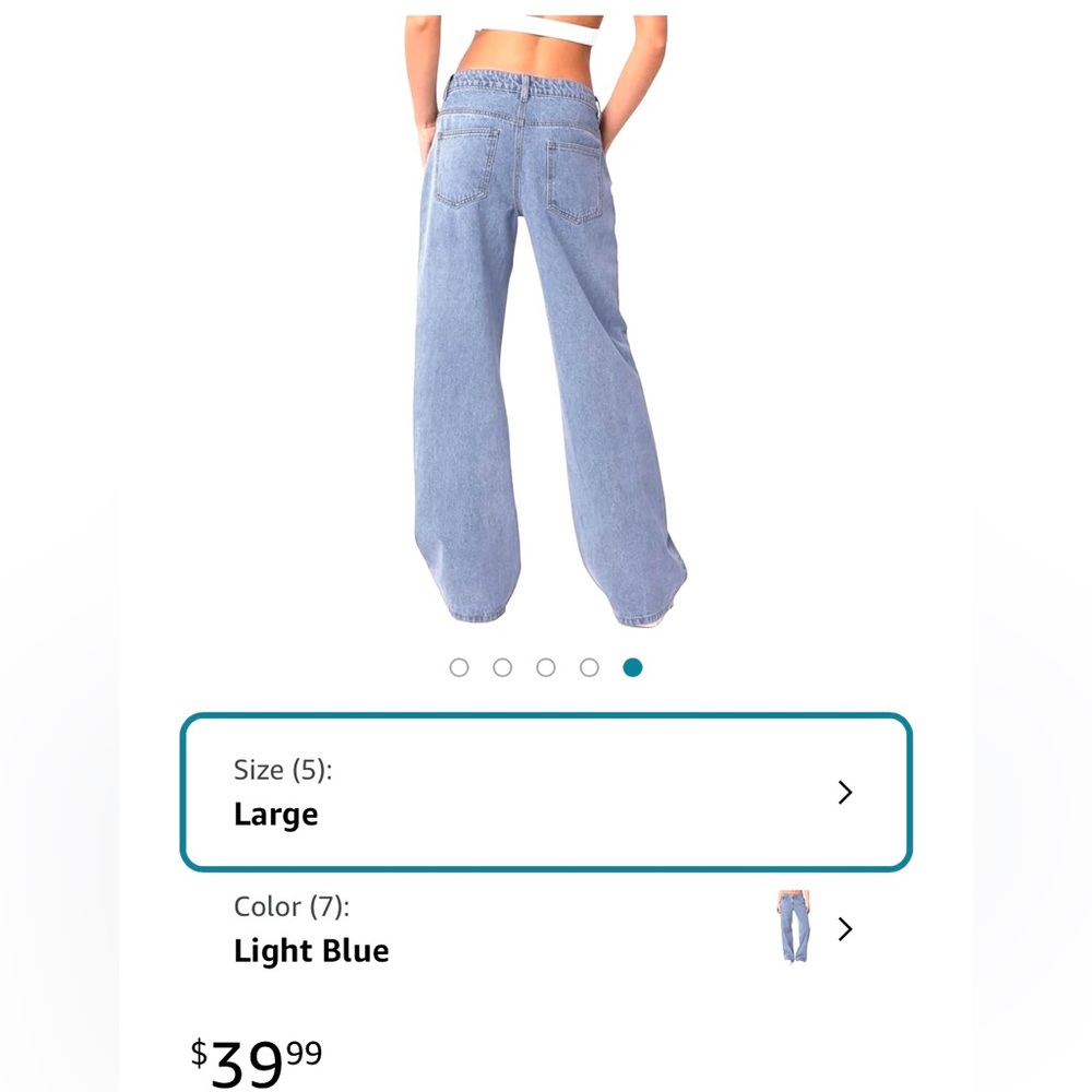 Mid Rise Denim Jeans - Picture 4 of 6